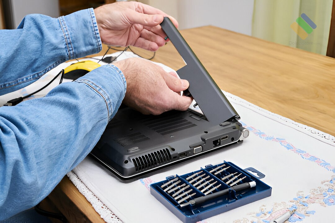 Hình ảnh thay pin laptop tại Cửa hàng thay pin laptop Bình Thạnh Dolozi Store