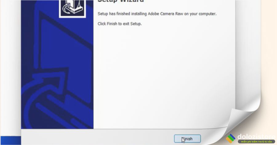 Chọn Finish là hoàn thành cài Photoshop 2024 vào trải nghiệm thôi nè