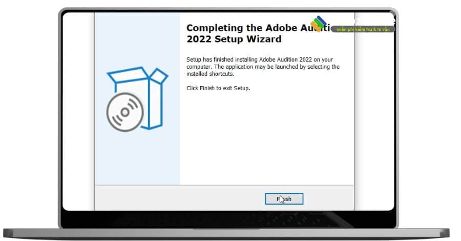 Chọn finish là cài phần mềm audition 2022 về máy.