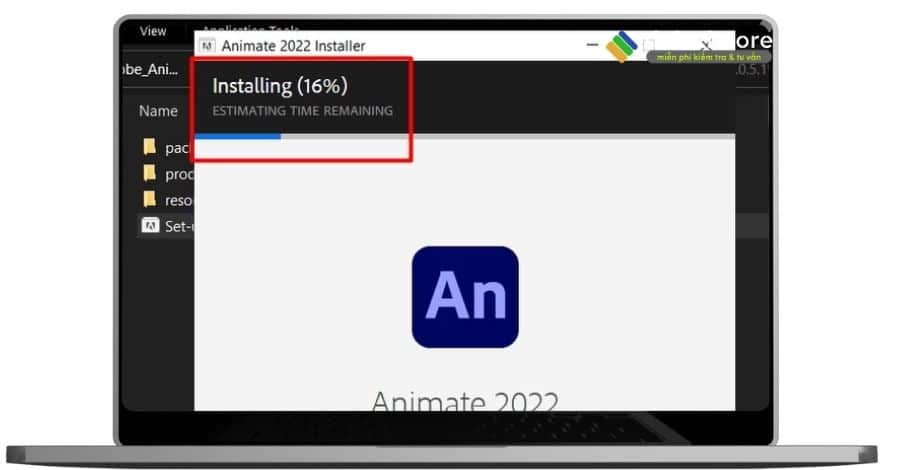 Đợi adobe animate 2022 cài đặt.