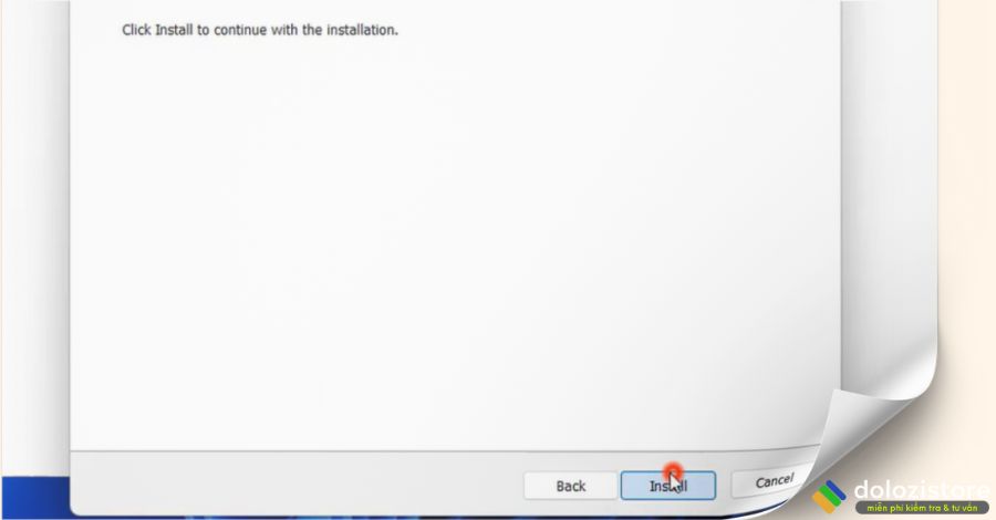 Nhấn Install