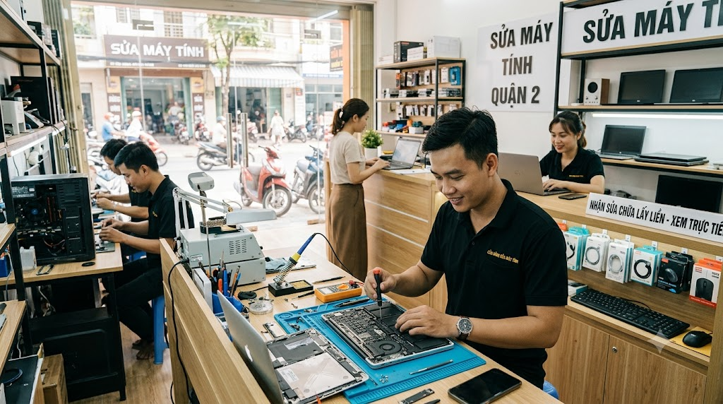 Cửa Hàng Sửa Máy Tính Quận 2 Uy Tín – Xem Trực Tiếp, Lấy Liền