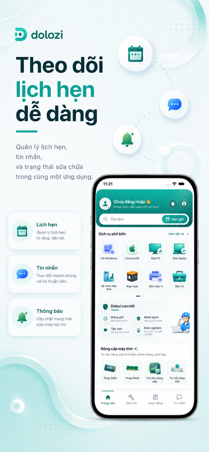 App Thợ Dolozi Mockup
