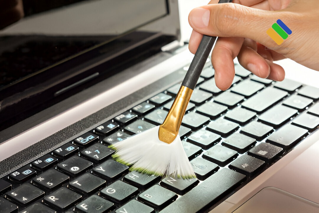 Vệ sinh bụi bẩn tích tụ trong quạt tản nhiệt laptop cho khách hàng tại Quận 7
