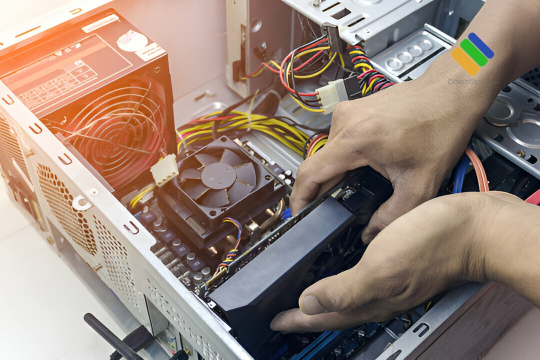 Cửa Hàng Vệ Sinh Máy Tính Quận Bình Thạnh - Hạ Nhiệt Sâu, Lấy Liền 5 Khách hàng tại Quận Bình Thạnh đang giám sát trực tiếp quy trình tháo máy và vệ sinh
